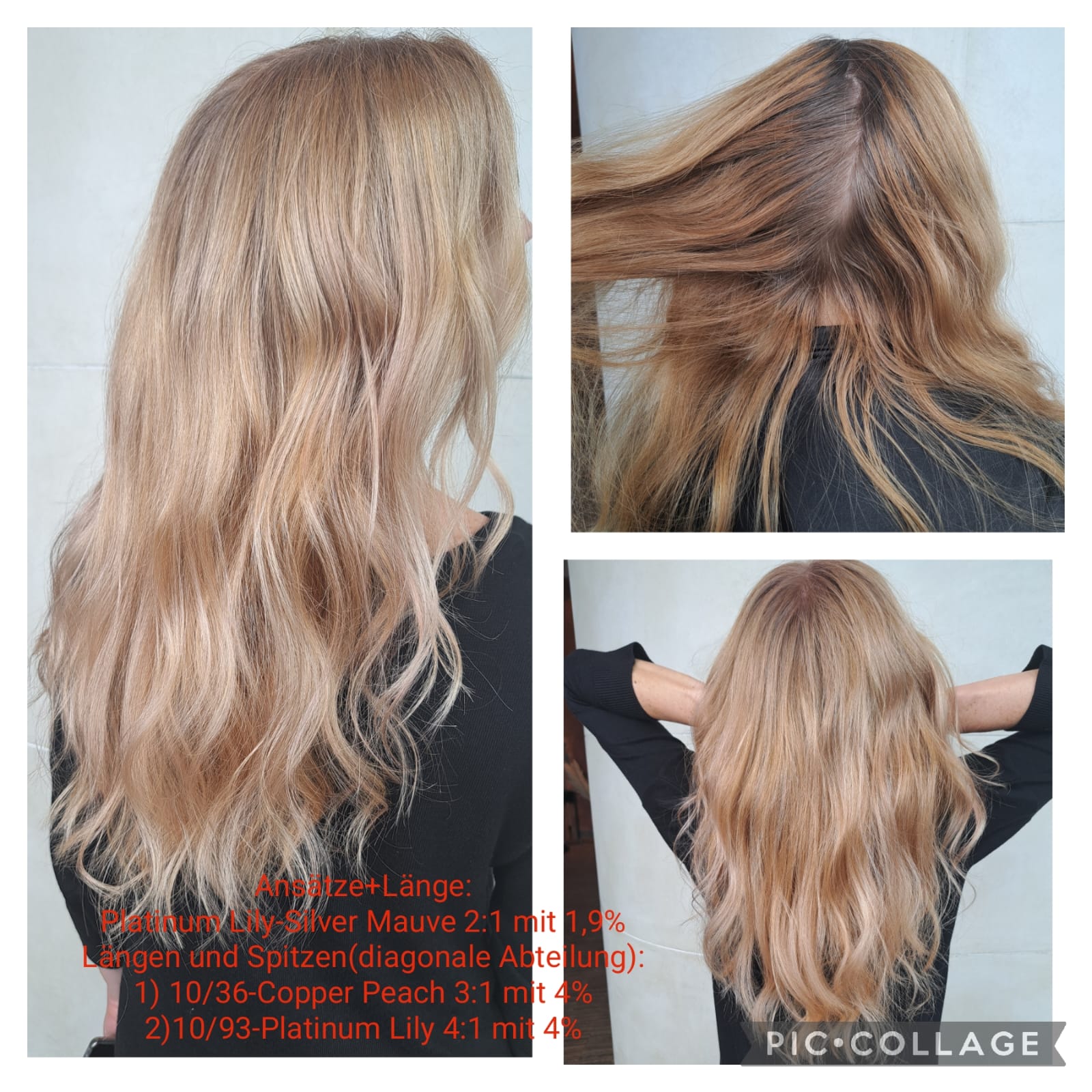 Haarfarbe Ergebnis – Platinum Lily Balayage
