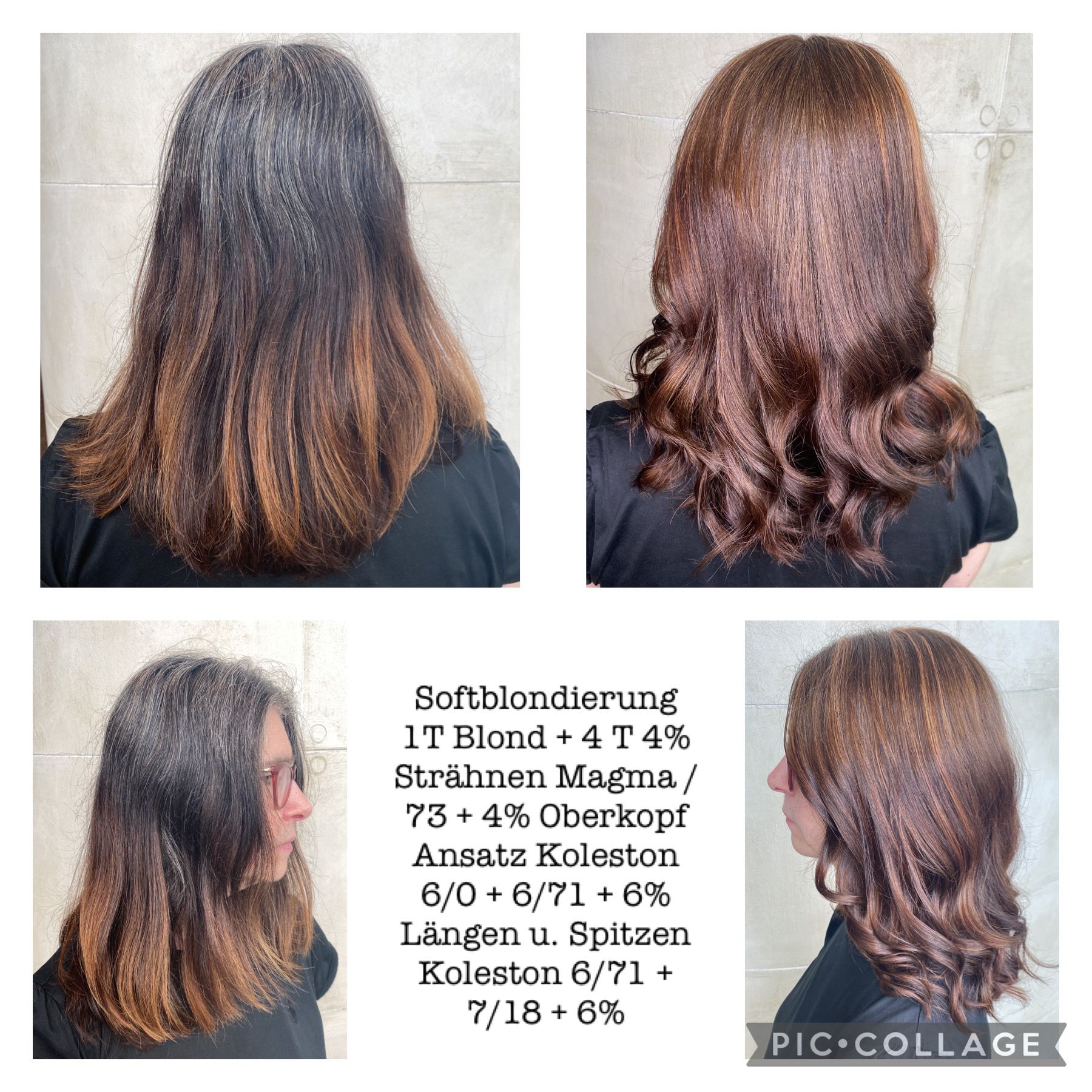 Haarfarbe Ergebnis – Softblondierung Magma Strähnen