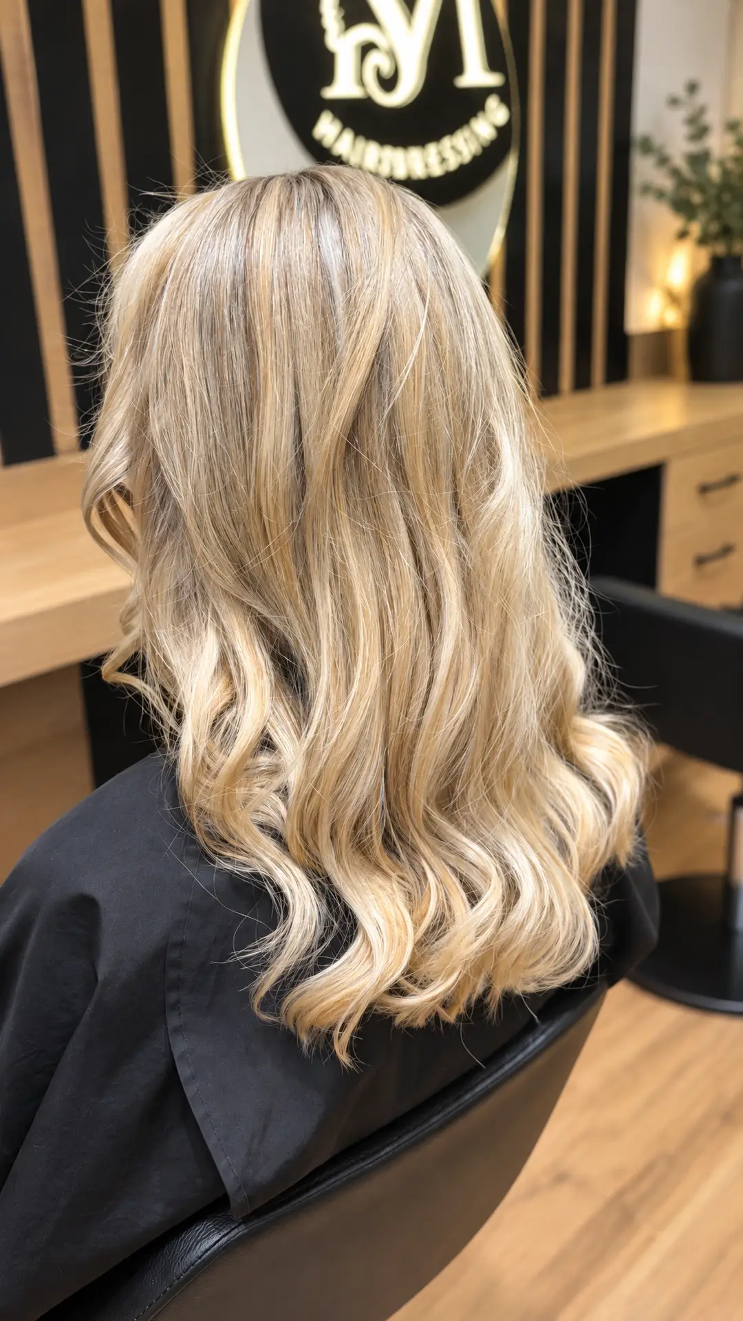 Blonde Wellen Rückansicht – Ergebnis Michael T. Friseursalon Münster