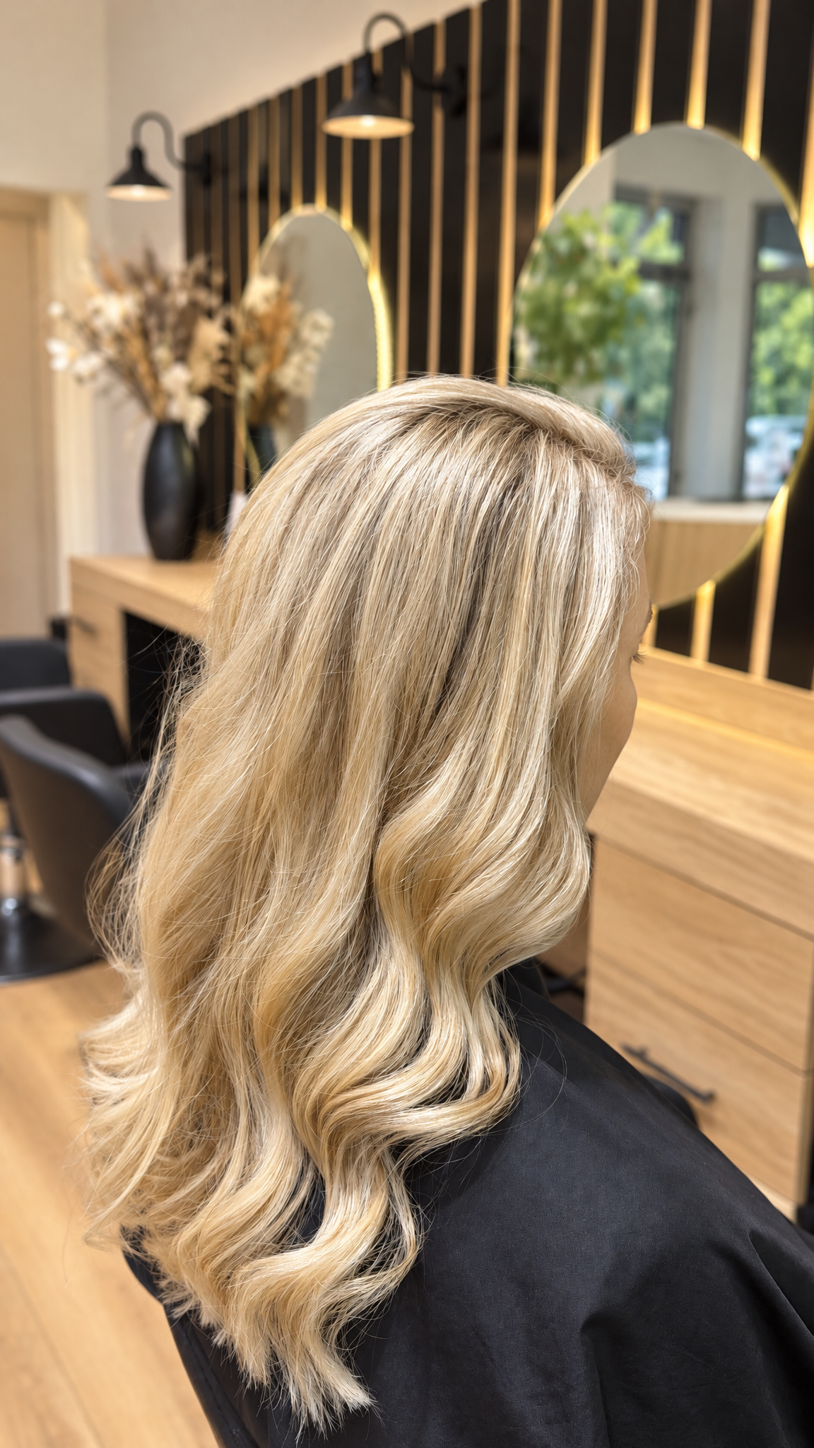 Blonde Wellen Seitenansicht – Ergebnis Michael T. Friseursalon Münster